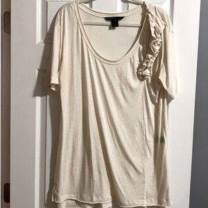 Marc by Marc Jacobs Cream Melange Ruffle Tee
